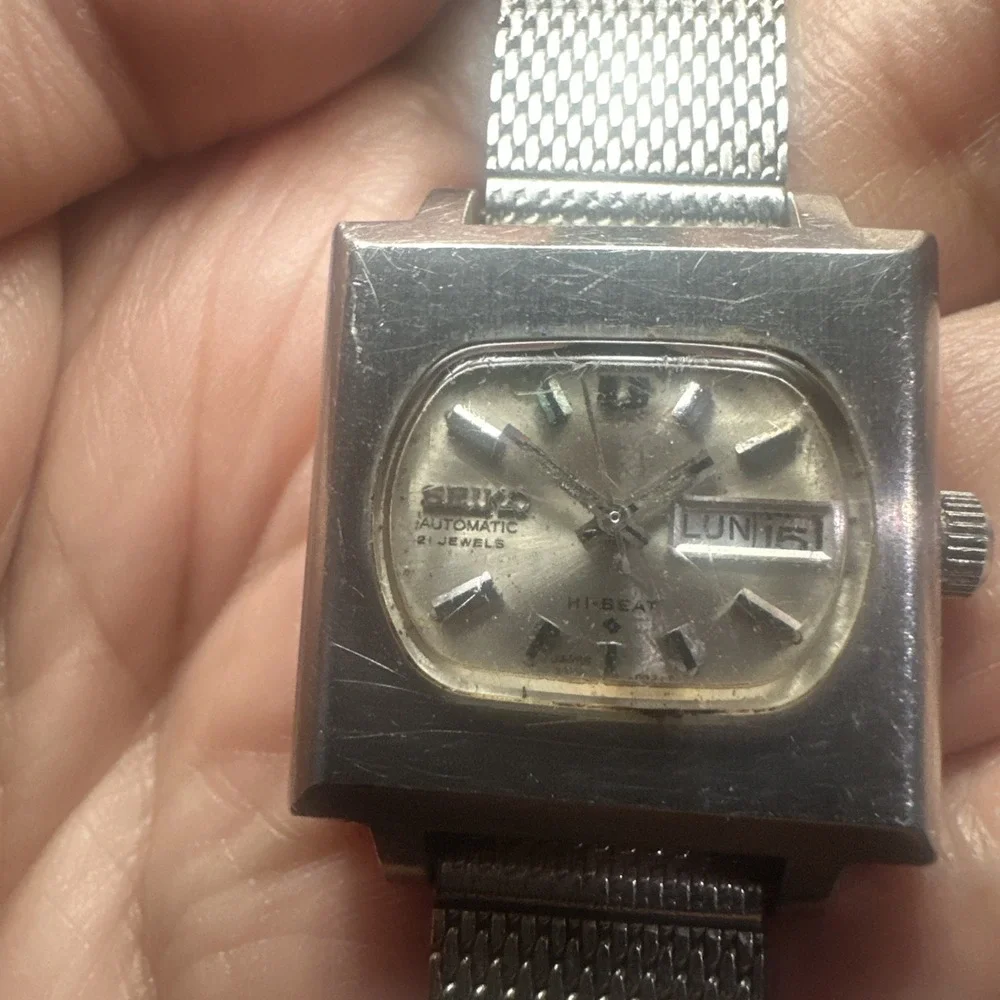 VTG SEIKO 2706-7000 Ladies WATCH 21 JEWELS AUTOMATIC Silver DIAL‎ 26mm - REPAIR